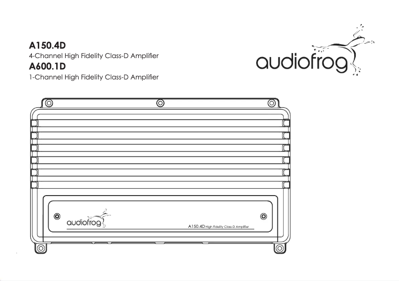 Page n°1 - Manuel utilisateur Audiofrog A150.4D