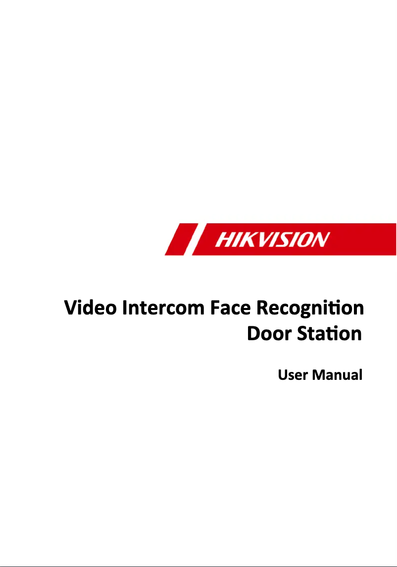 Page n°1 - Manuel utilisateur Hikvision DS-KD9403-E6