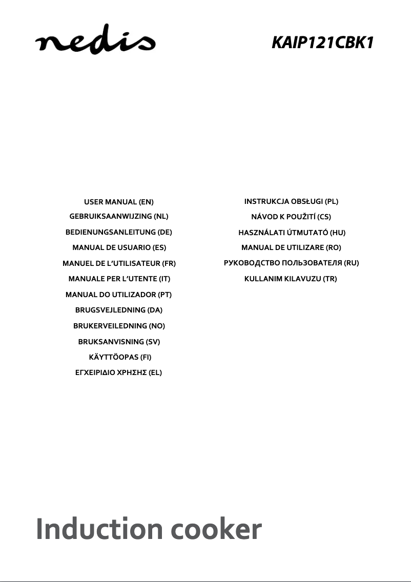 Page 1 de la notice Manuel utilisateur Nedis KAIP121CBK1