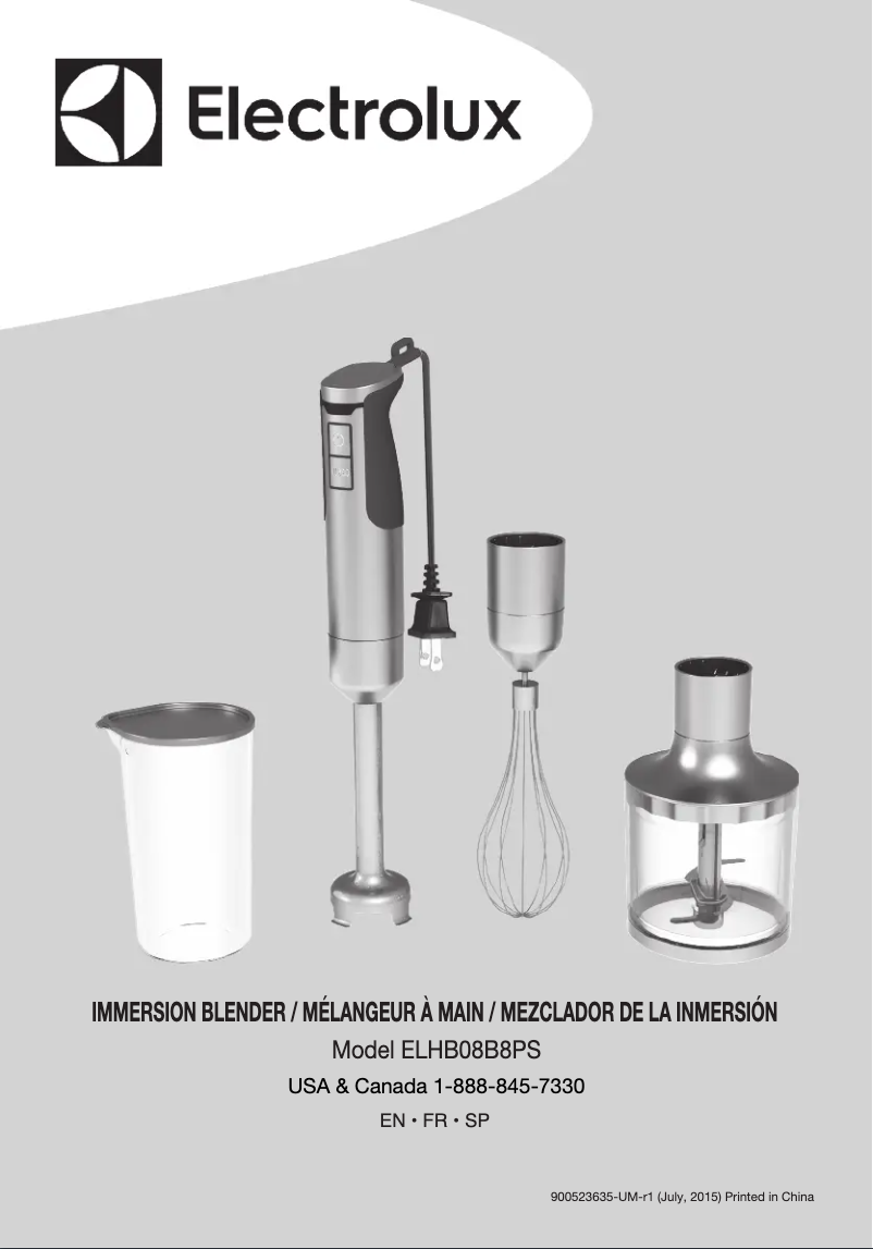 Page 1 de la notice Manuel utilisateur Electrolux ELHB08B8PS