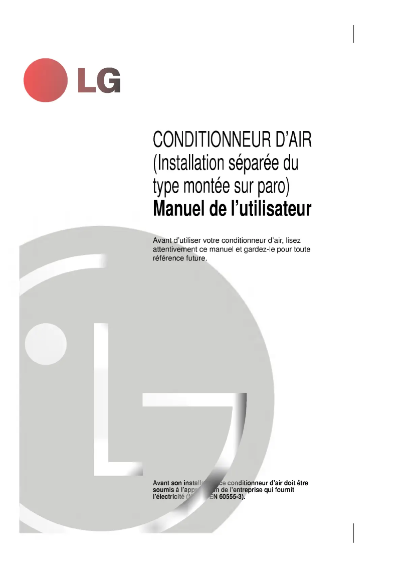 Image de la première page du manuel de l'appareil LS-K2661HL