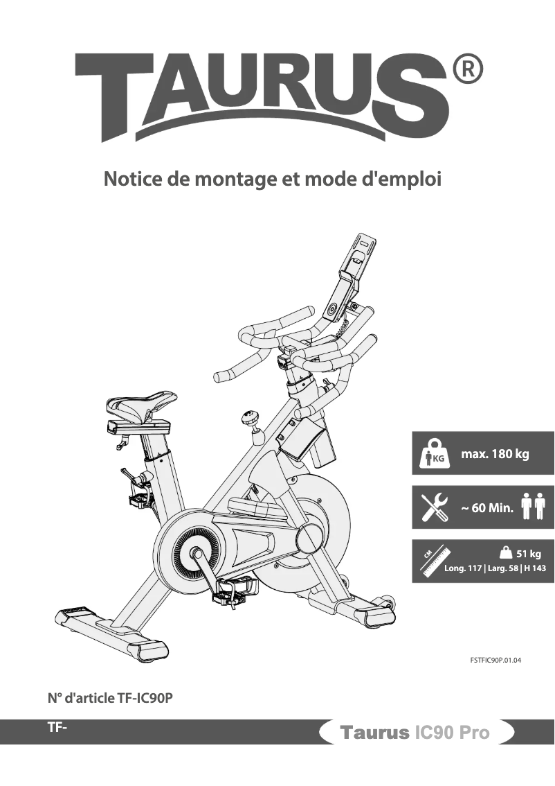 Page 1 de la notice Manuel utilisateur Taurus IC90 Pro