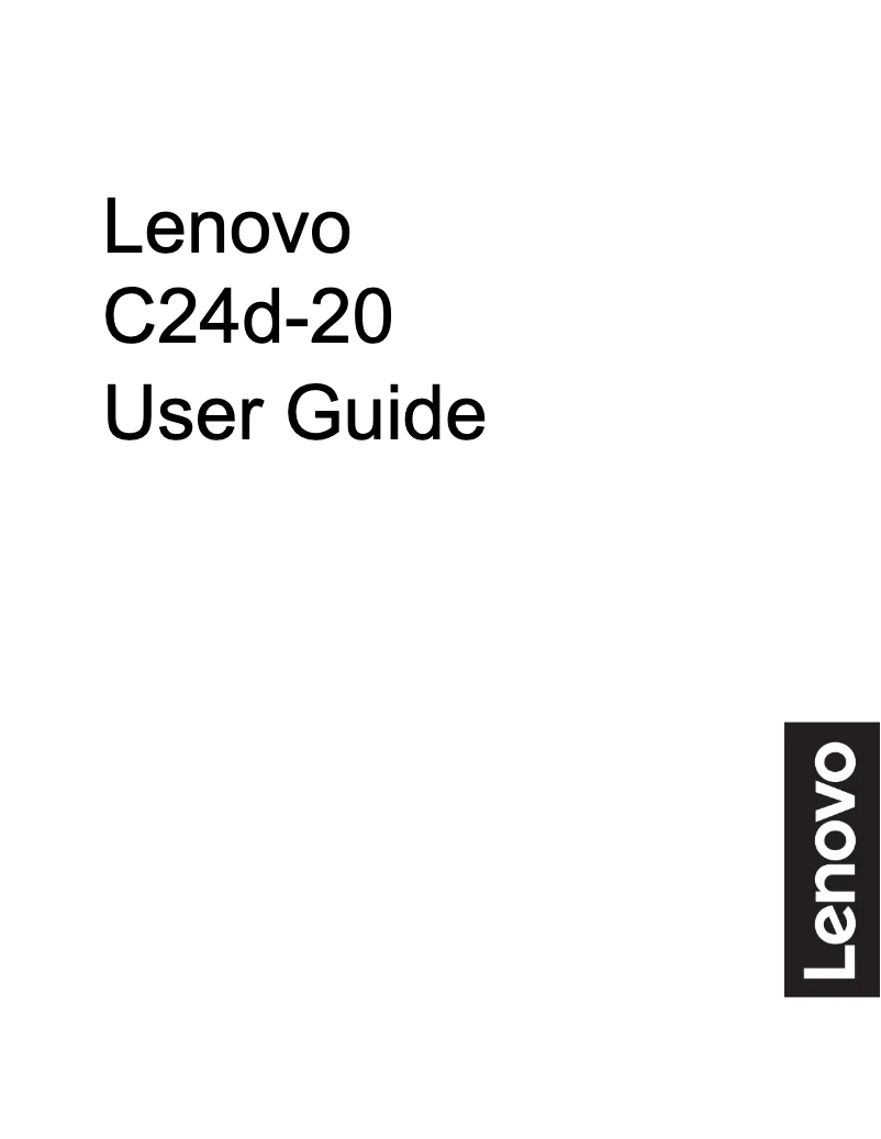 Page n°1 - Manuel utilisateur Lenovo C24d-20