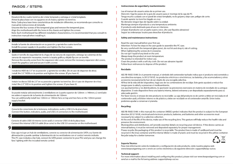 Page n°1 - Manuel utilisateur KeepOut XC-501 MESH