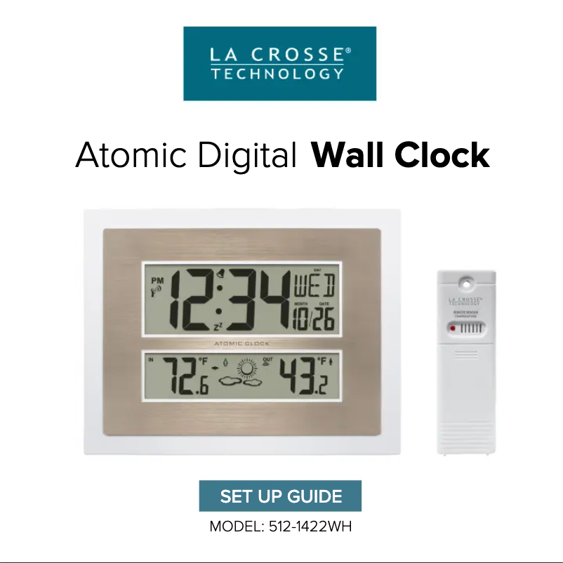 Page 1 de la notice Manuel utilisateur La Crosse Technology 512-1422WH