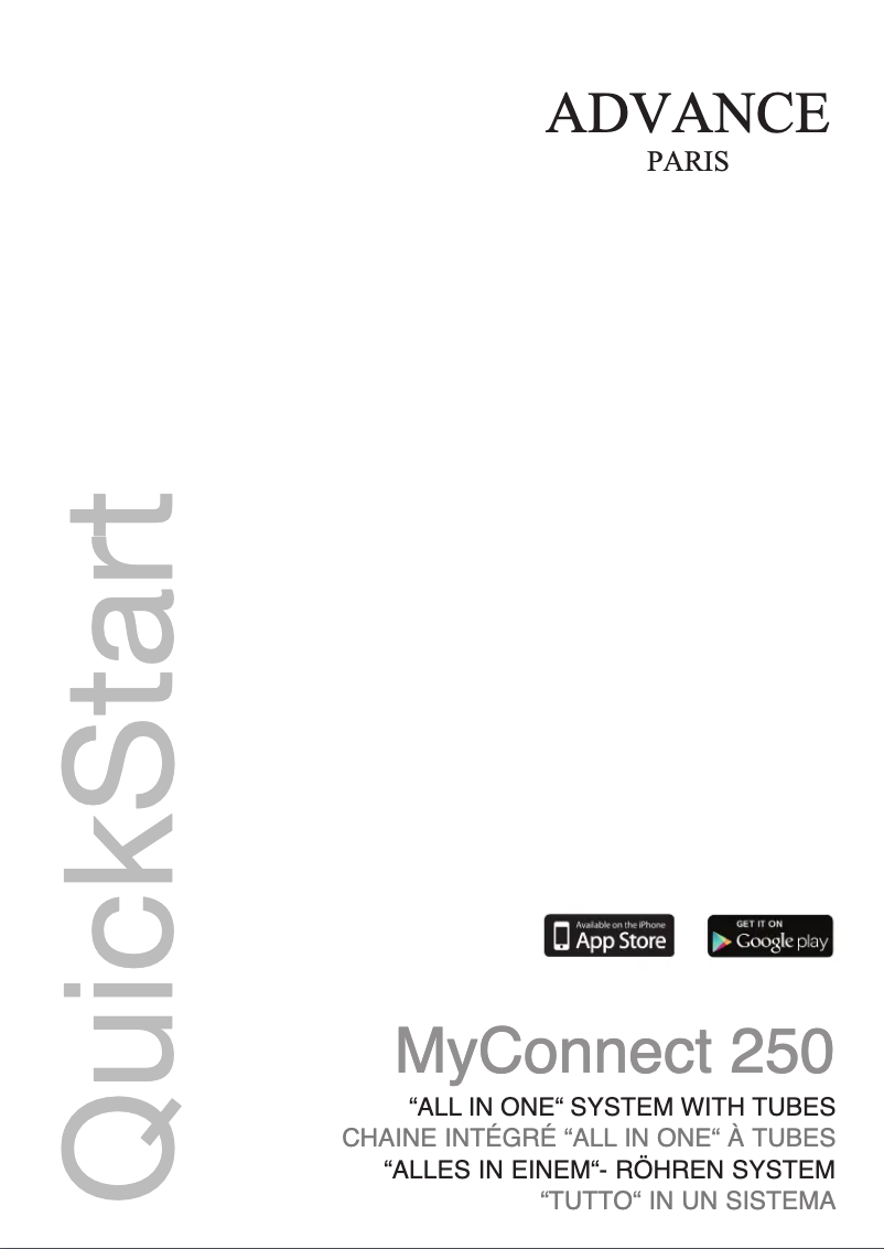 Page n°1 - Manuel utilisateur Advance MyConnect 250