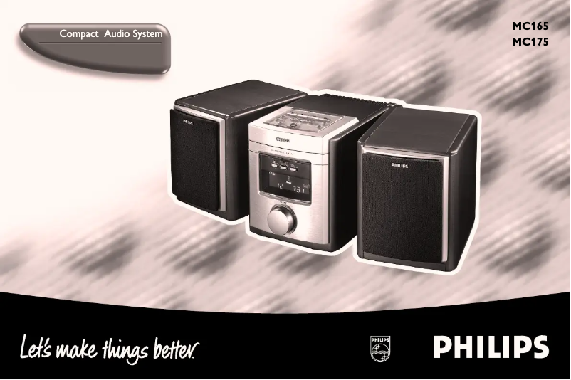 Page 1 de la notice Manuel utilisateur Philips MC 175