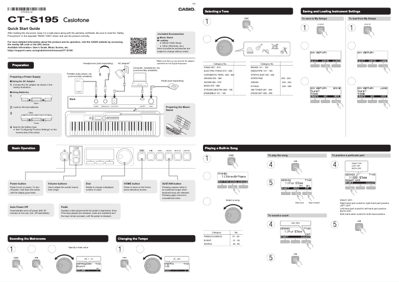 Image de la première page du manuel de l'appareil CT-S195