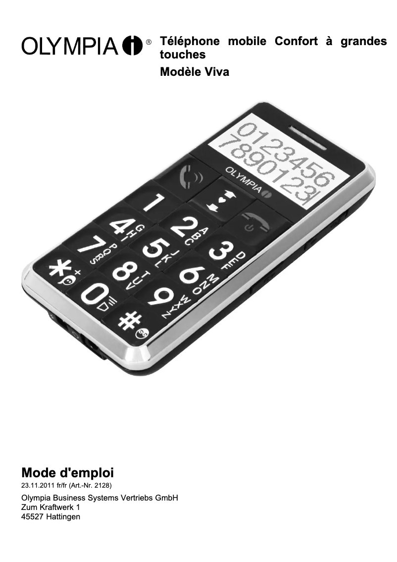 Page 1 de la notice Manuel utilisateur Gaggia Viva