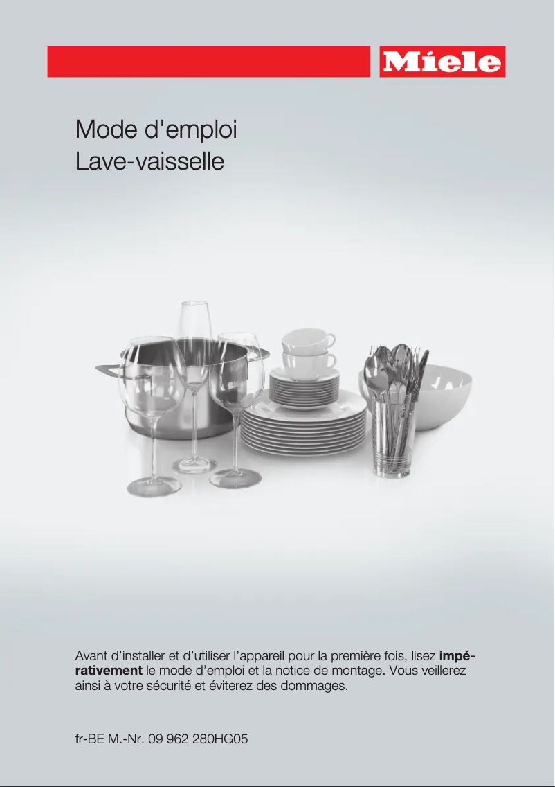 Page 1 de la notice Manuel utilisateur Miele G 6200 I