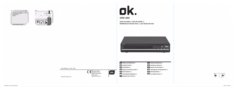 Page n°1 - Manuel utilisateur OK OPD 250