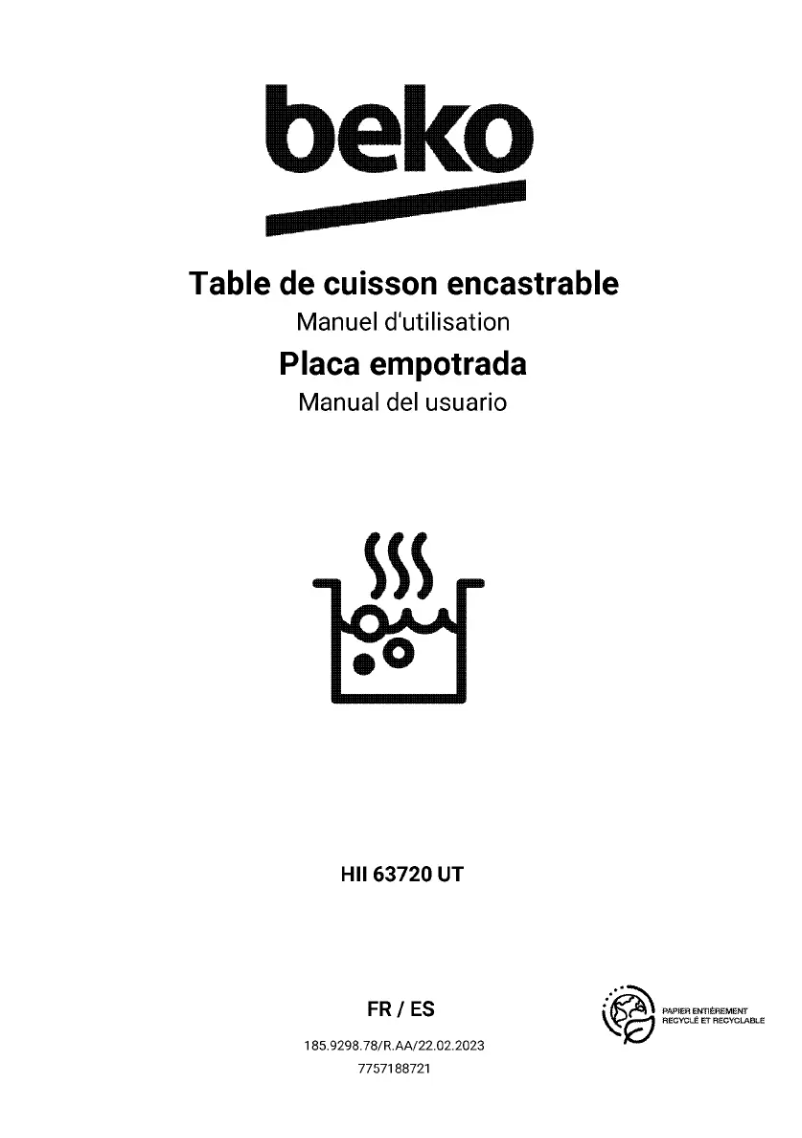 Image de la première page du manuel de l'appareil HII 63720 UT