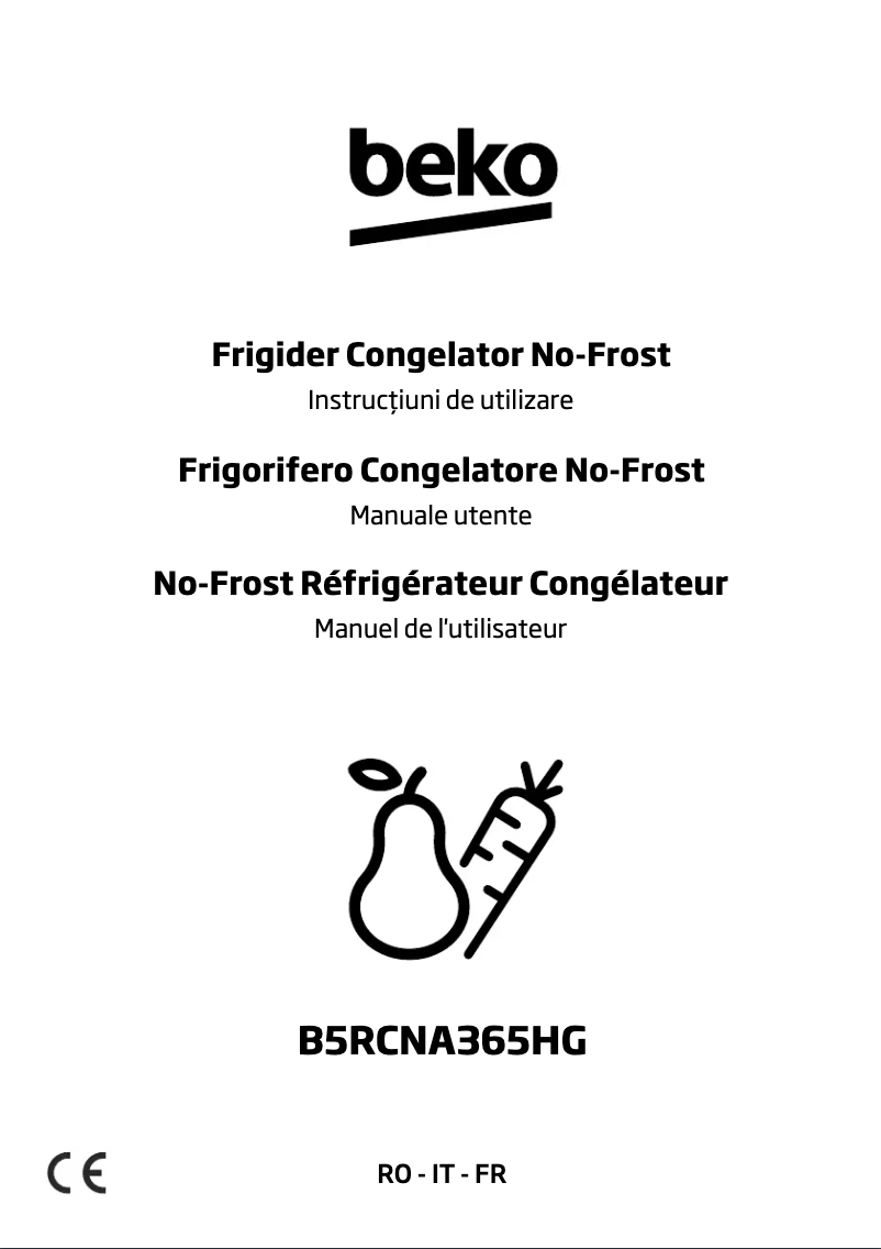 Page 1 de la notice Manuel utilisateur Beko B5RCNA365HG