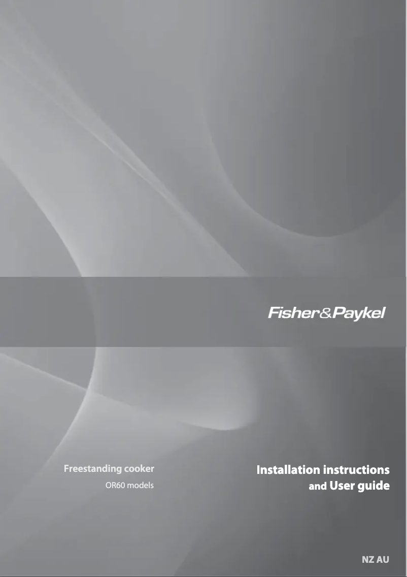 Page 1 de la notice Manuel utilisateur Fisher & Paykel OR60SDBGFX2