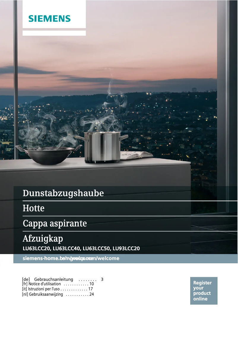 Page n°1 - Manuel utilisateur Siemens LU63LCC40