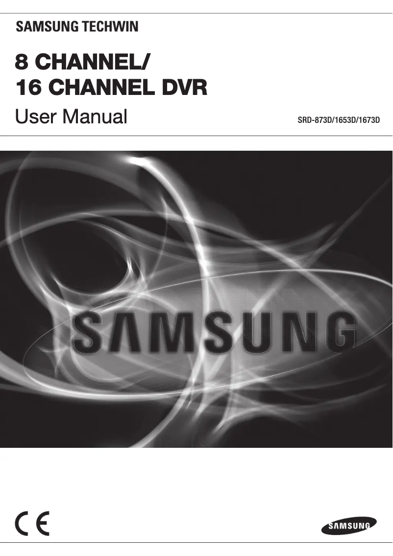 Page n°1 - Manuel utilisateur Samsung SRD-1673D digital video recorder