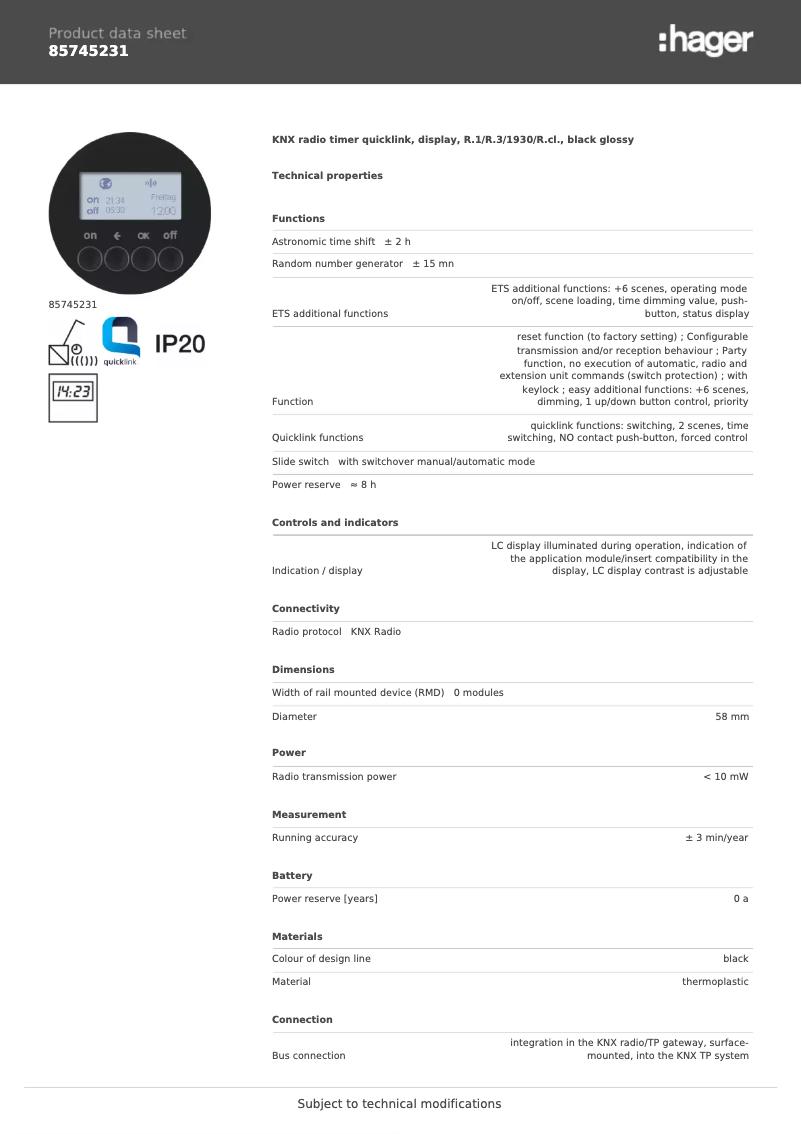 Image de la première page du manuel de l'appareil 85745231