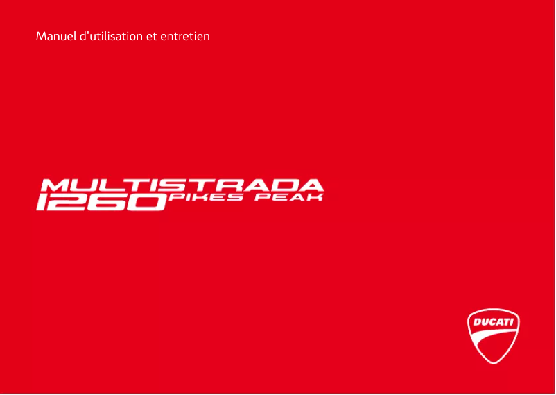 Image de la première page du manuel de l'appareil Multistrada 1260 Pikes Peak (2020)