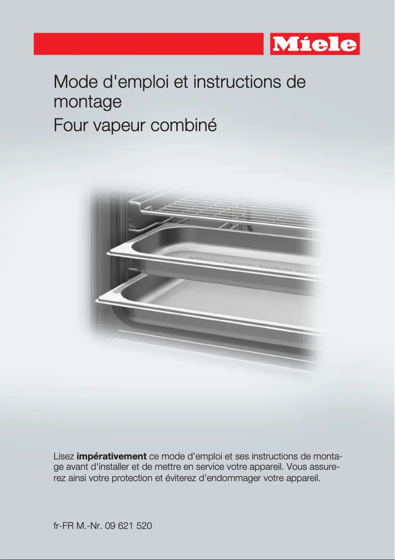 Page n°1 - Manuel utilisateur Miele DGC 6600 XL