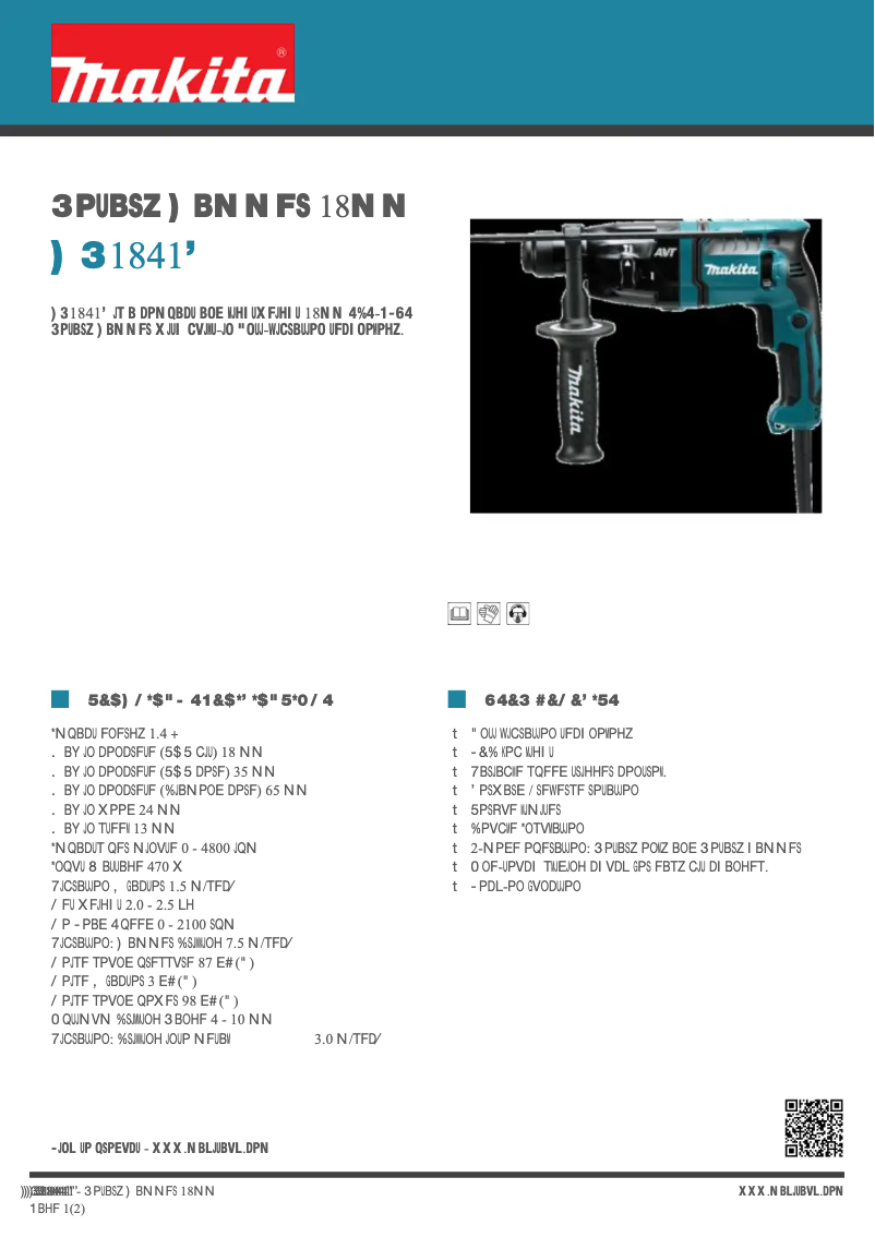 Image de la première page du manuel de l'appareil HR1841F