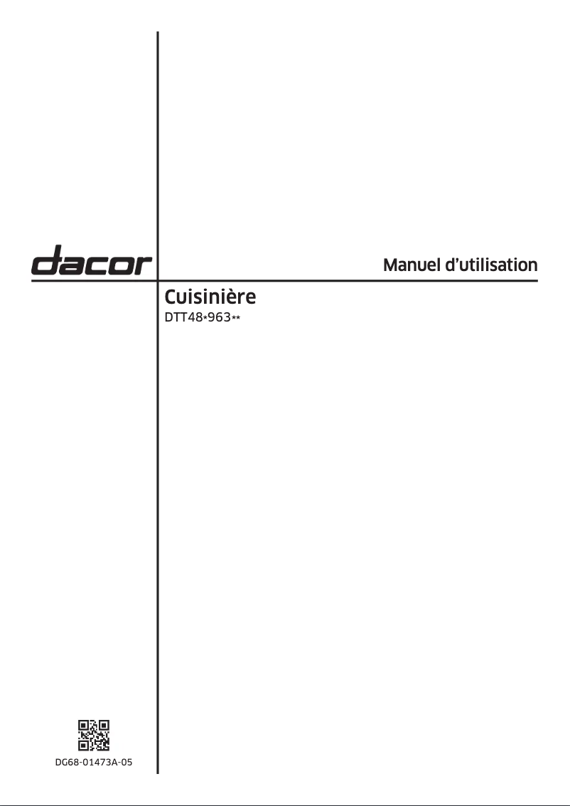 Page 1 de la notice Manuel utilisateur Samsung DTT48T963GS