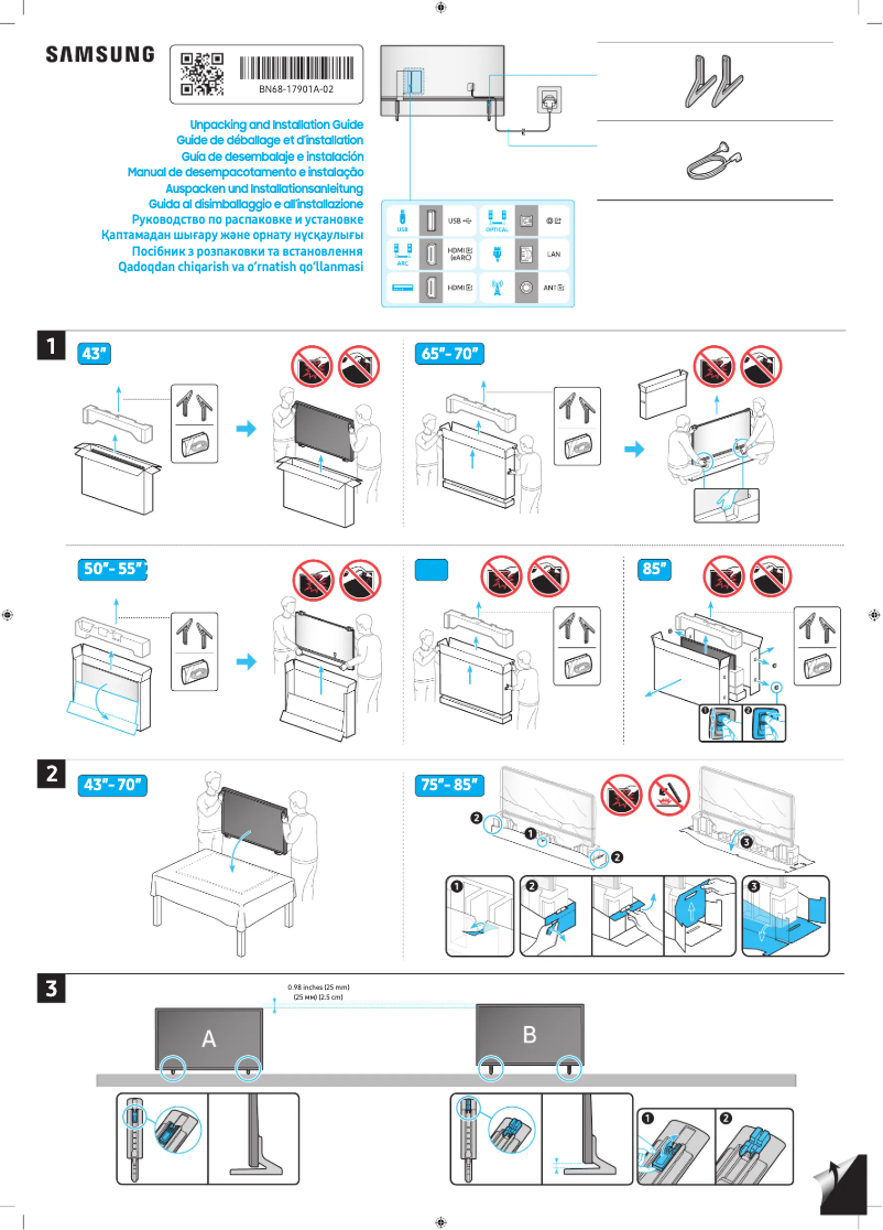 Imagen de la primera página del manual del dispositivo QA50Q60DAJ