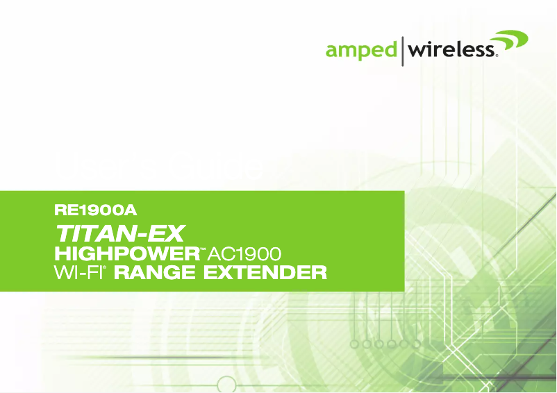 Page n°1 - Manuel utilisateur Amped Wireless Titan-EX RE1900A