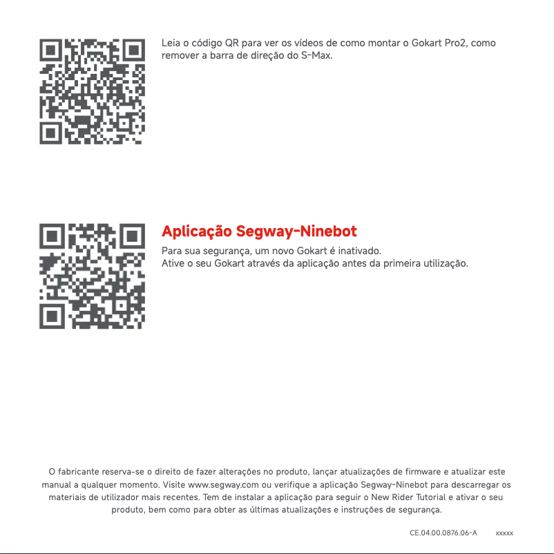 Image de la première page du manuel de l'appareil Ninebot Gokart Pro II