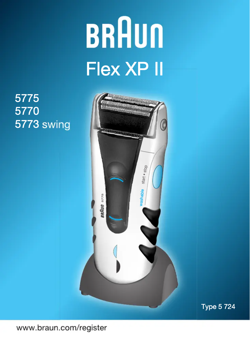Image de la première page du manuel de l'appareil Swing Flex XP II 5773