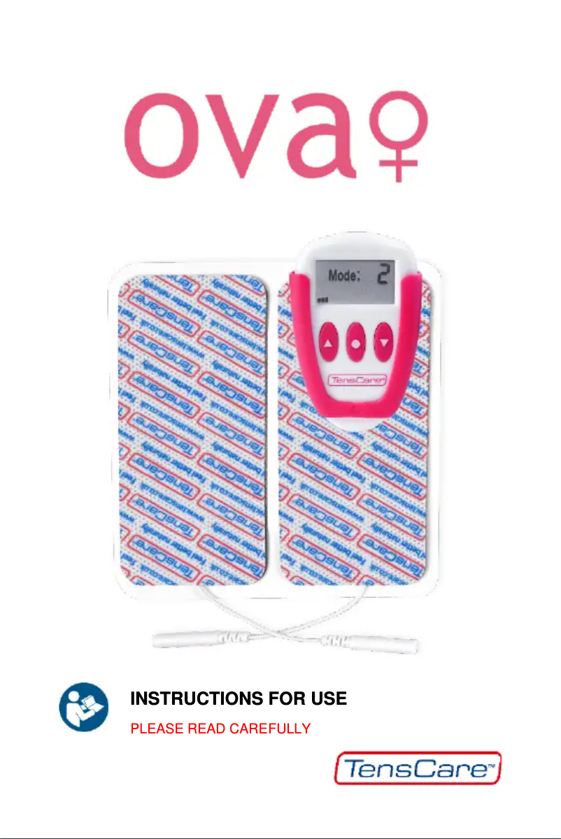 Page 1 de la notice Manuel utilisateur TensCare Ova