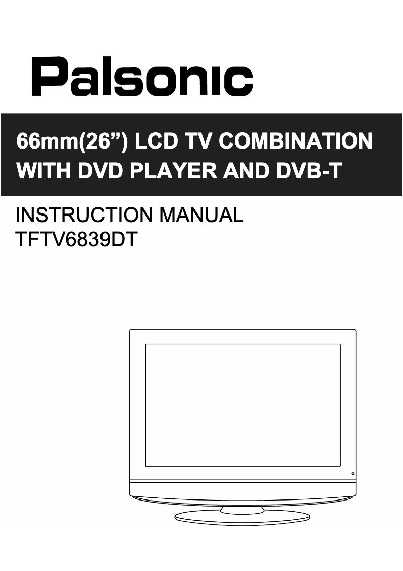 Page n°1 - Manuel utilisateur Palsonic TFTV6839DT