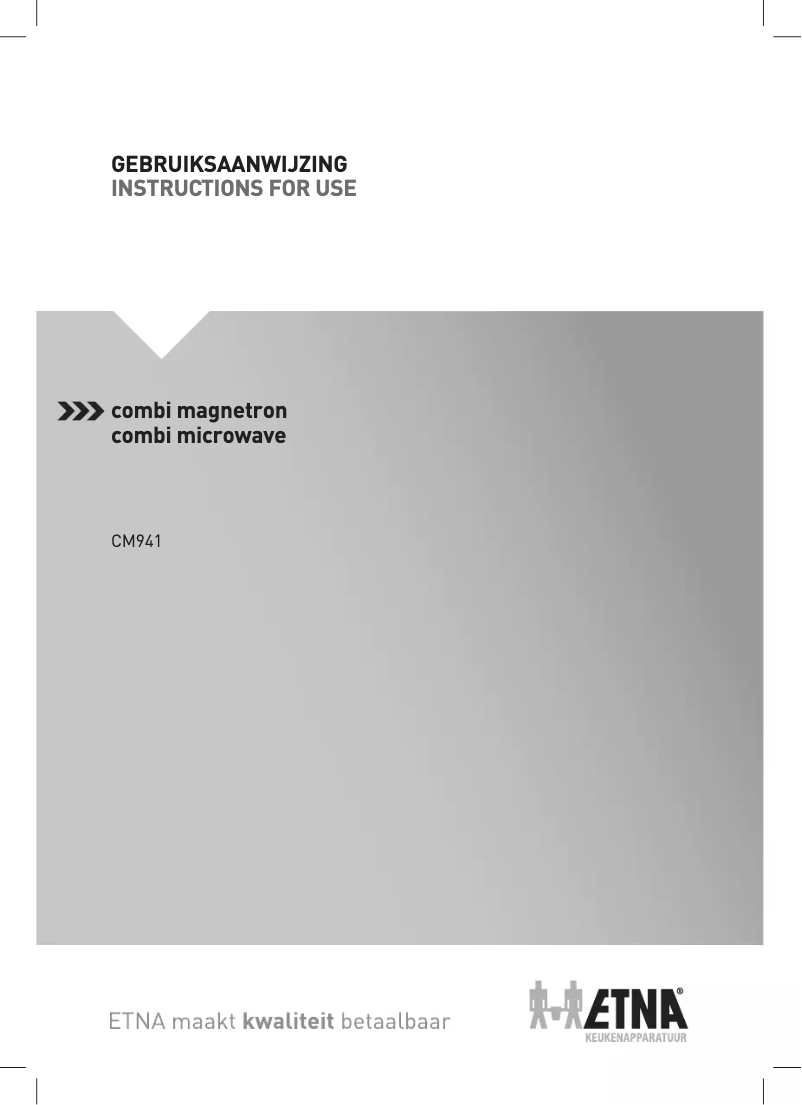 Page n°1 - Manuel utilisateur Etna CM941RVS