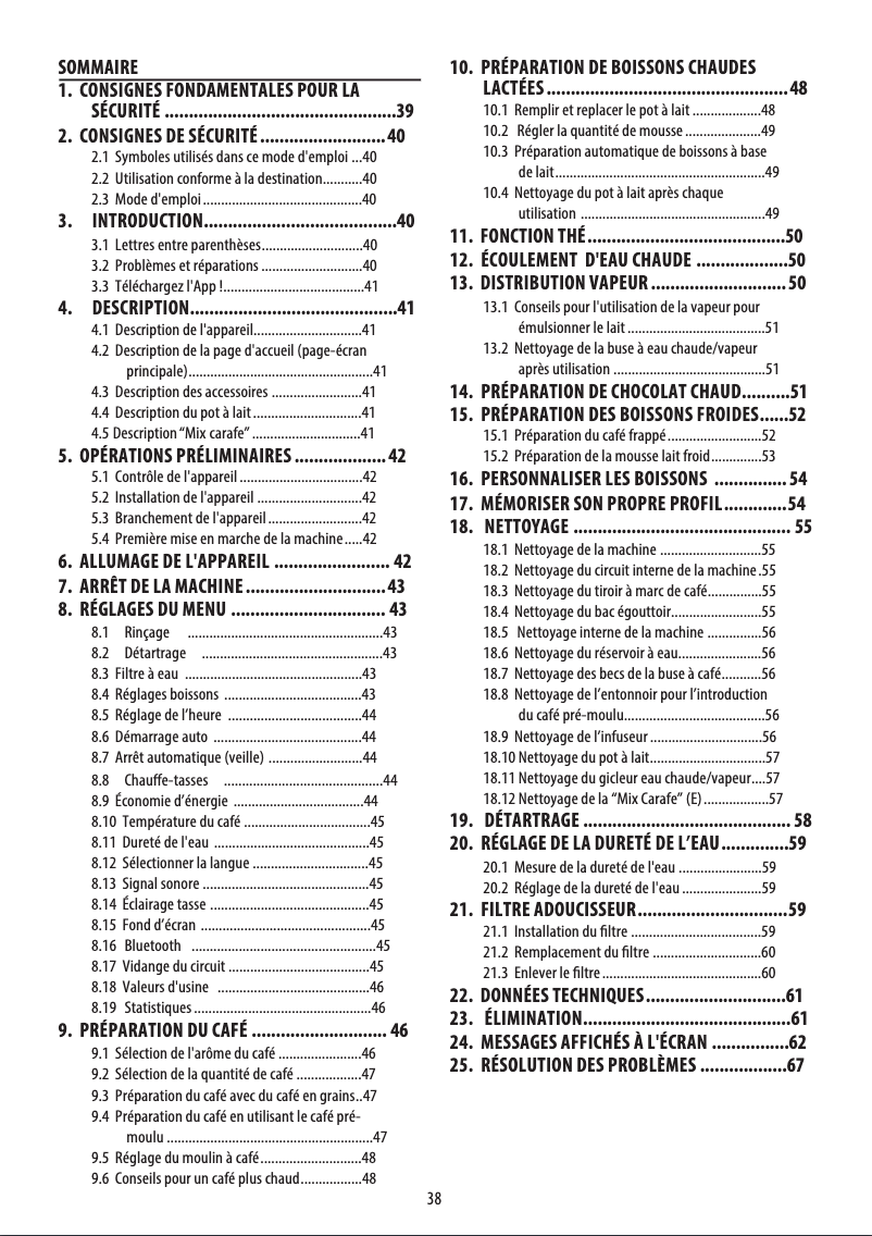 Page 1 de la notice Manuel utilisateur DeLonghi Dinamica ECAM 350.55