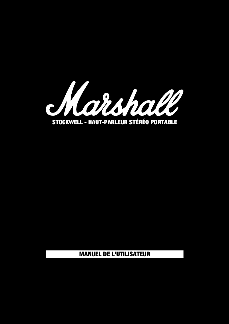 Página 1 del manual Manual de usuario Marshall Stockwell