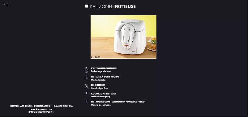 Page n°1 - Manuel utilisateur Bifinett KH 2000