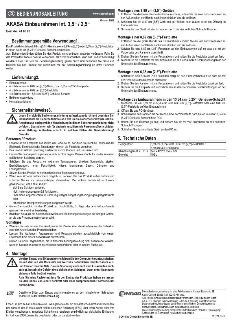 Image de la première page du manuel de l'appareil AK-HDA-05