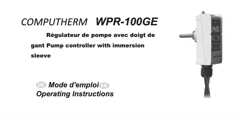 Page 1 de la notice Manuel utilisateur Computherm WPR-100GE