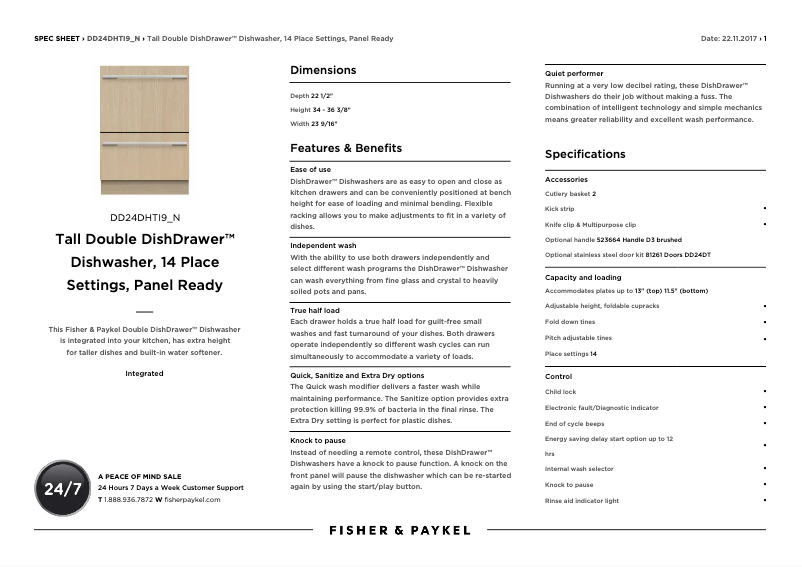 Image de la première page du manuel de l'appareil DD24DHTI9N