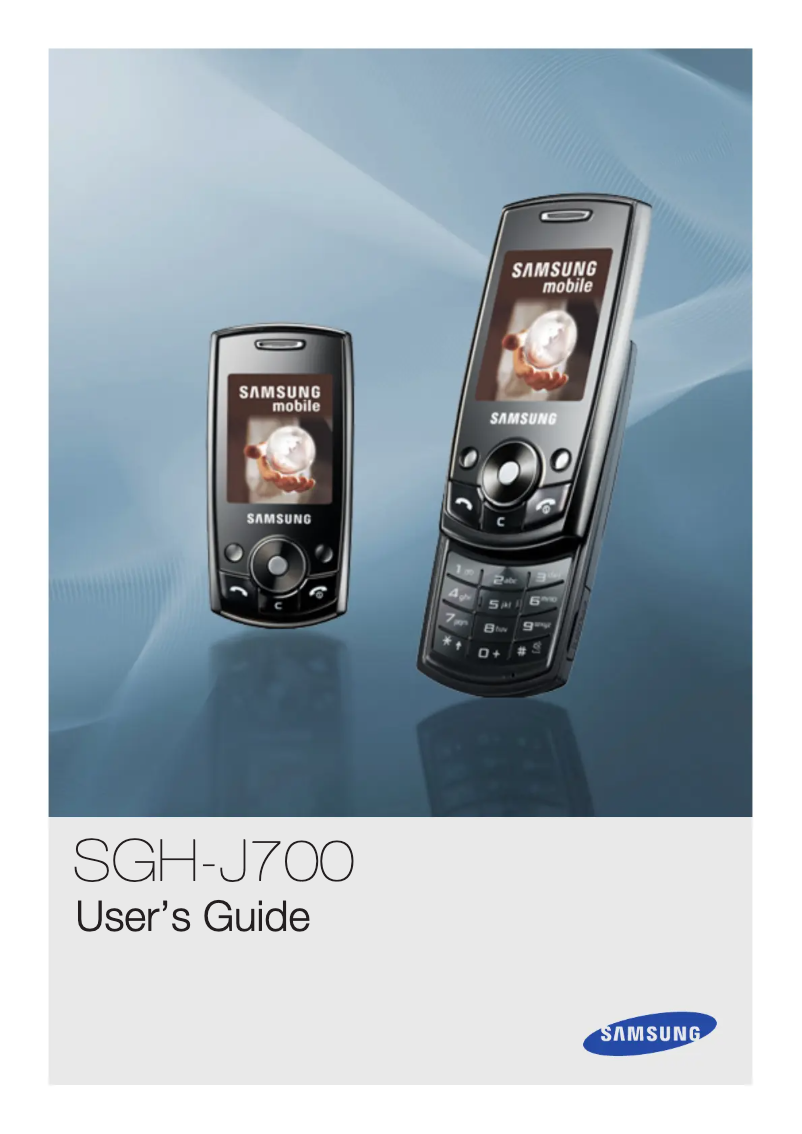 Page 1 de la notice Guide d'installation Samsung SGH-J700G