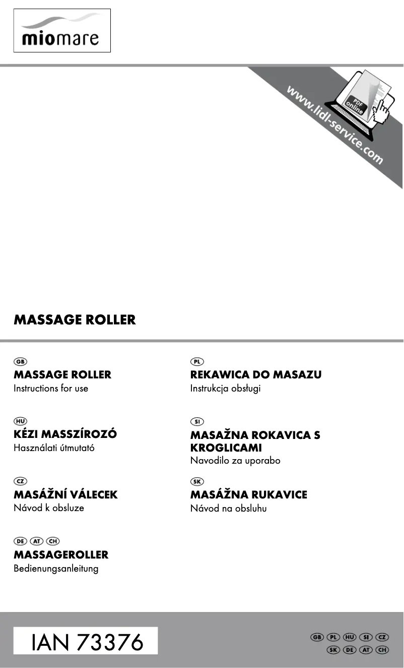 Page n°1 - Manuel utilisateur Miomare IAN 73376