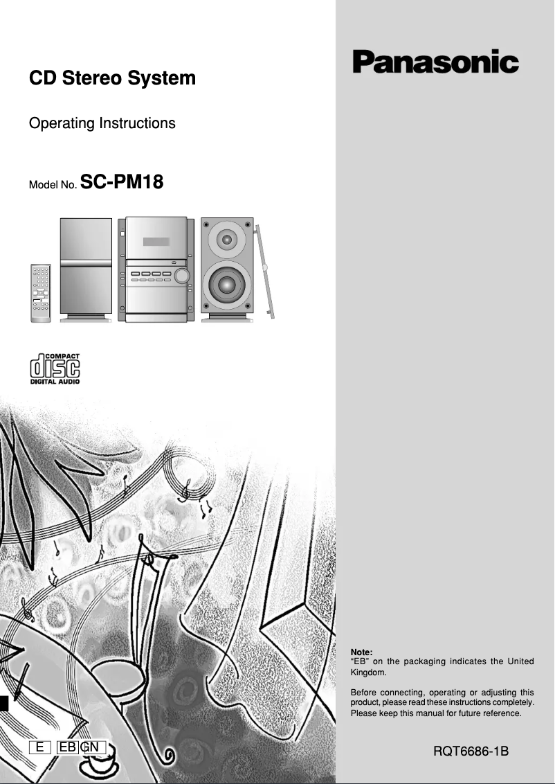 Page n°1 - Manuel utilisateur Panasonic SC-PM18