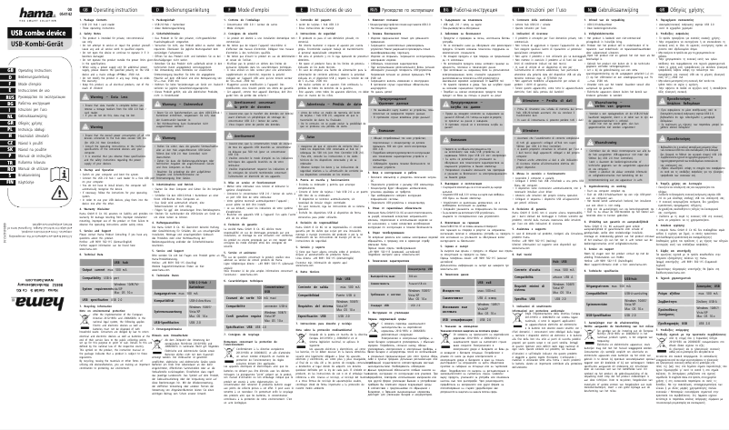 Page 1 de la notice Manuel utilisateur Hama 00054142