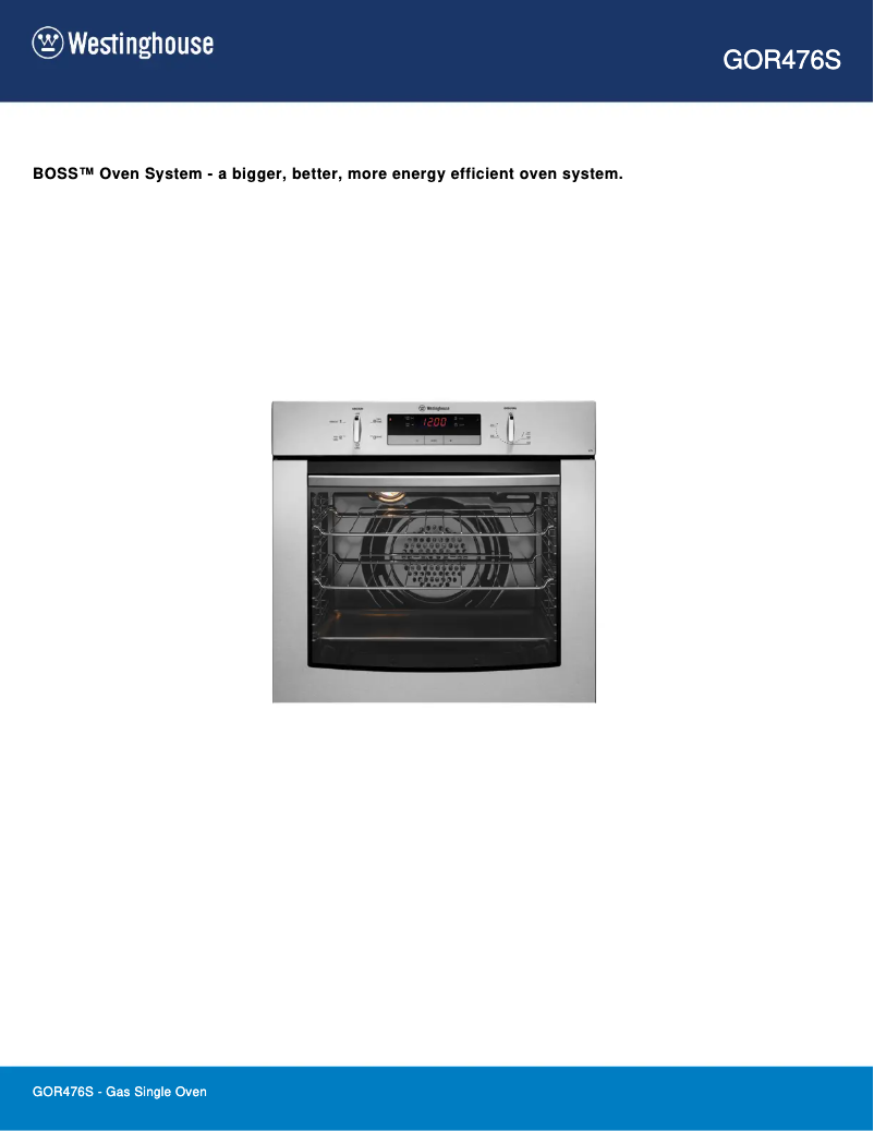 Image de la première page du manuel de l'appareil GOR476S