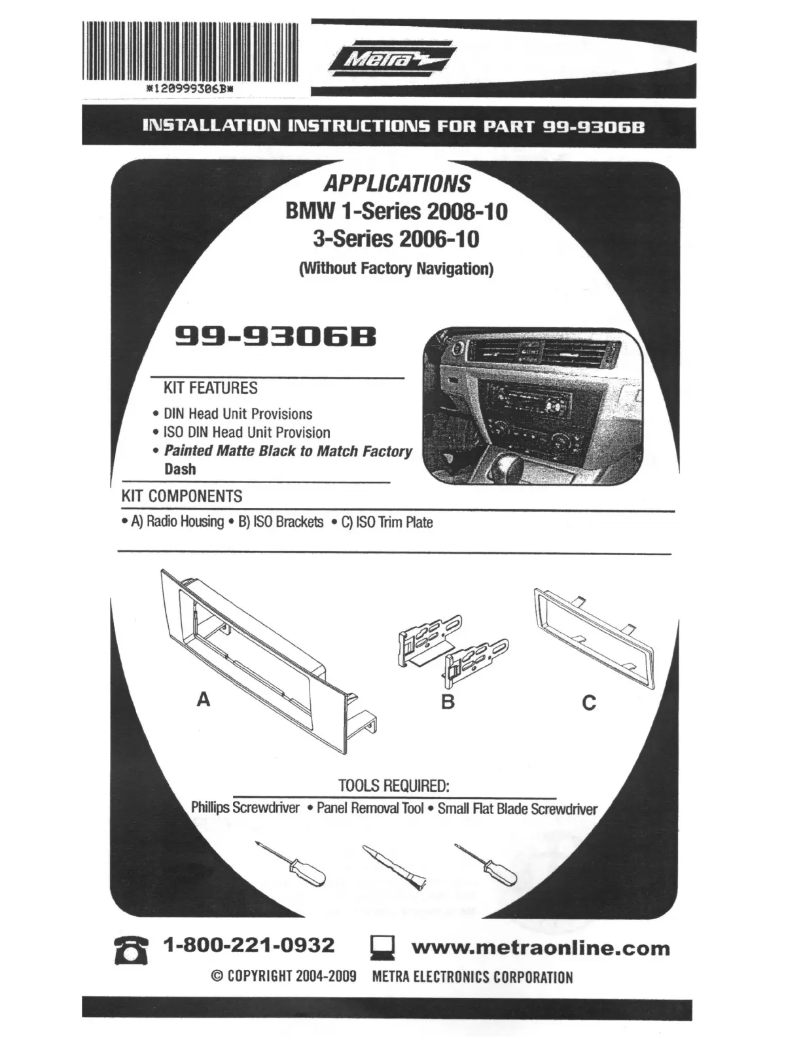 Página 1 del manual Manual de usuario Metra 99-9306B