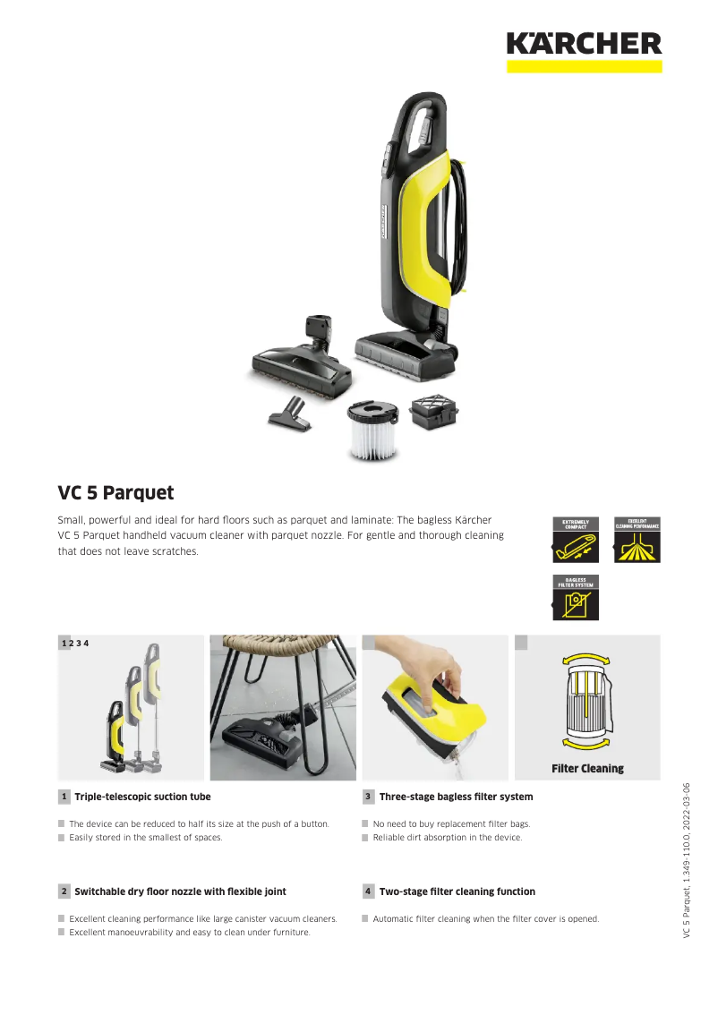 Page n°1 - Manuel utilisateur Kärcher VC 5 Parquet