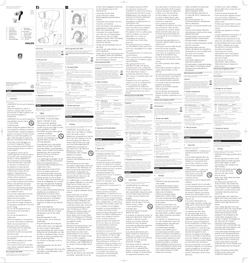 Page n°1 - Manuel utilisateur Philips Essential Care HP8126