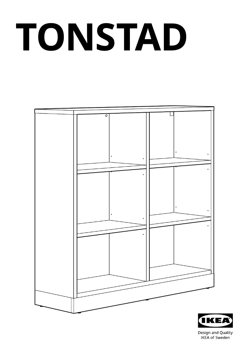 Page 1 de la notice Manuel utilisateur Ikea TONSTAD 304.892.92