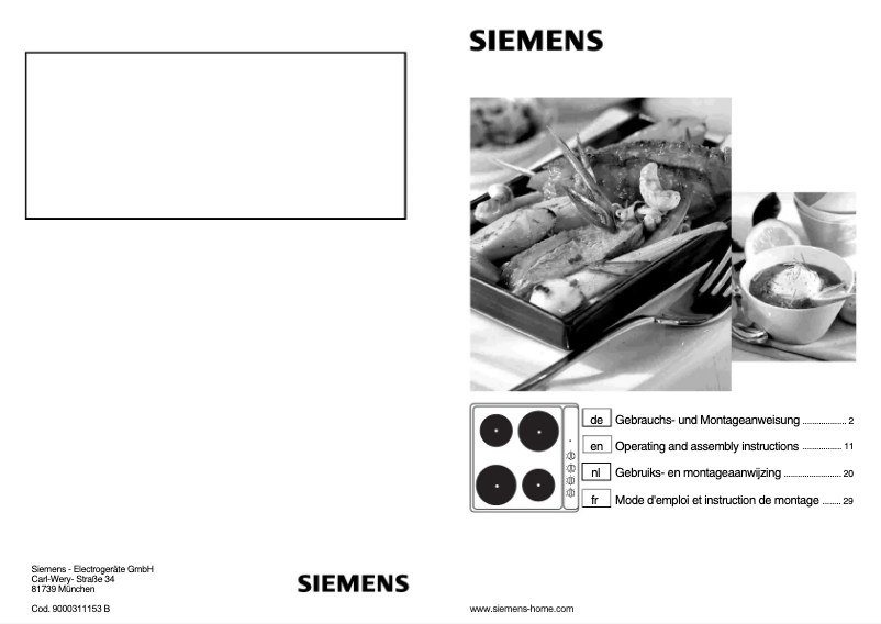 Page n°1 - Mode d'emploi Siemens ET130201