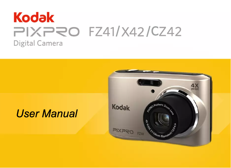 Image de la première page du manuel de l'appareil PIXPRO FZ41