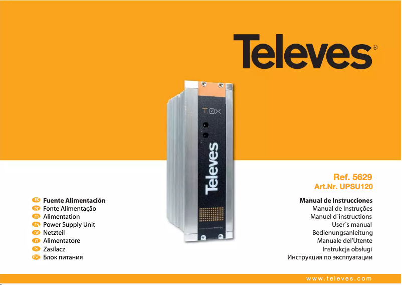 Page 1 de la notice Manuel utilisateur Televes T.0X PSU 5629